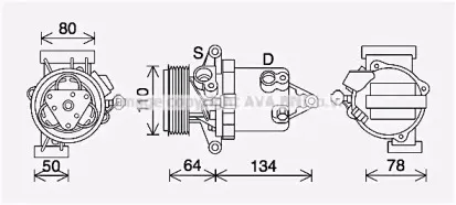 DNAK437 AVA QUALITY COOLING Компрессор, кондиционер DNAK437 AVA QUALITY COOLING Компрессор, кондиционер