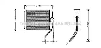 DW6026 AVA QUALITY COOLING Теплообменник, отопление салона DW6026 AVA QUALITY COOLING Теплообменник, отопление салона