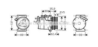 FDK433 AVA QUALITY COOLING Компрессор, кондиционер FDK433 AVA QUALITY COOLING Компрессор, кондиционер