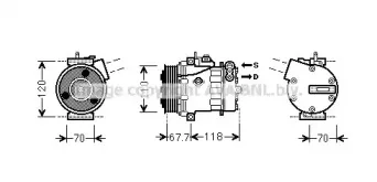 FTK384 AVA QUALITY COOLING Компрессор, кондиционер FTK384 AVA QUALITY COOLING Компрессор, кондиционер