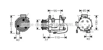 HDAK208 AVA QUALITY COOLING Компрессор, кондиционер HDAK208 AVA QUALITY COOLING Компрессор, кондиционер