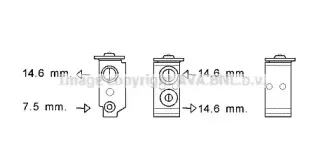 HY1364 AVA QUALITY COOLING Расширительный клапан, кондиционер HY1364 AVA QUALITY COOLING Расширительный клапан, кондиционер