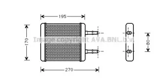 HY6061 AVA QUALITY COOLING Теплообменник, отопление салона HY6061 AVA QUALITY COOLING Теплообменник, отопление салона