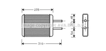 HY6069 AVA QUALITY COOLING Теплообменник, отопление салона HY6069 AVA QUALITY COOLING Теплообменник, отопление салона