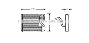 HY6140 AVA QUALITY COOLING Теплообменник, отопление салона HY6140 AVA QUALITY COOLING Теплообменник, отопление салона