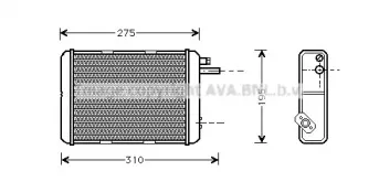 IV6018 AVA QUALITY COOLING Теплообменник, отопление салона IV6018 AVA QUALITY COOLING Теплообменник, отопление салона
