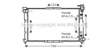 KA2040 AVA QUALITY COOLING Радиатор, охлаждение двигателя KA2040 AVA QUALITY COOLING Радиатор, охлаждение двигателя