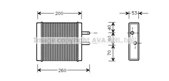 KA6009 AVA QUALITY COOLING Теплообменник, отопление салона KA6009 AVA QUALITY COOLING Теплообменник, отопление салона