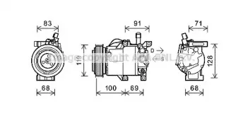 KAK144 AVA QUALITY COOLING Компрессор, кондиционер KAK144 AVA QUALITY COOLING Компрессор, кондиционер