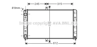 LA2016 AVA QUALITY COOLING Радиатор, охлаждение двигателя LA2016 AVA QUALITY COOLING Радиатор, охлаждение двигателя