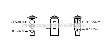 MC1005 AVA QUALITY COOLING Расширительный клапан, кондиционер MC1005 AVA QUALITY COOLING Расширительный клапан, кондиционер