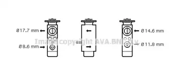 MS1094 AVA QUALITY COOLING Расширительный клапан, кондиционер MS1094 AVA QUALITY COOLING Расширительный клапан, кондиционер