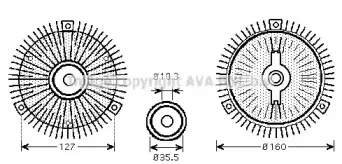 MSC408 AVA QUALITY COOLING Сцепление, вентилятор радиатора MSC408 AVA QUALITY COOLING Сцепление, вентилятор радиатора
