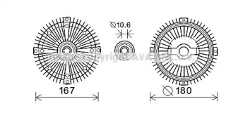 MSC499 AVA QUALITY COOLING Сцепление, вентилятор радиатора MSC499 AVA QUALITY COOLING Сцепление, вентилятор радиатора