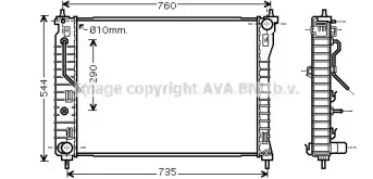 OL2434 AVA QUALITY COOLING Радиатор, охлаждение двигателя OL2434 AVA QUALITY COOLING Радиатор, охлаждение двигателя