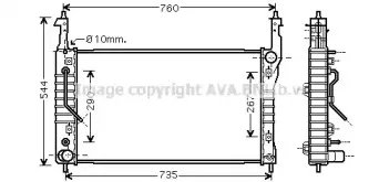 OLA2424 AVA QUALITY COOLING Радиатор, охлаждение двигателя OLA2424 AVA QUALITY COOLING Радиатор, охлаждение двигателя