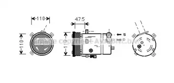 OLAK277 AVA QUALITY COOLING Компрессор, кондиционер OLAK277 AVA QUALITY COOLING Компрессор, кондиционер