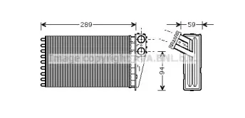 PEA6227 AVA QUALITY COOLING Теплообменник, отопление салона PEA6227 AVA QUALITY COOLING Теплообменник, отопление салона