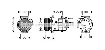 PEK320 AVA QUALITY COOLING Компрессор, кондиционер PEK320 AVA QUALITY COOLING Компрессор, кондиционер