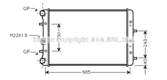 SA2006 AVA QUALITY COOLING Радиатор, охлаждение двигателя SA2006 AVA QUALITY COOLING Радиатор, охлаждение двигателя