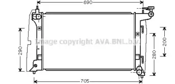 TOA2290 AVA QUALITY COOLING Радиатор, охлаждение двигателя TOA2290 AVA QUALITY COOLING Радиатор, охлаждение двигателя