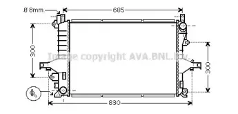 VOA2116 AVA QUALITY COOLING Радиатор, охлаждение двигателя VOA2116 AVA QUALITY COOLING Радиатор, охлаждение двигателя
