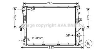 VW2199 AVA QUALITY COOLING Радиатор, охлаждение двигателя VW2199 AVA QUALITY COOLING Радиатор, охлаждение двигателя