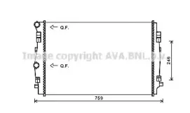 VW2344 AVA QUALITY COOLING Радиатор, охлаждение двигателя VW2344 AVA QUALITY COOLING Радиатор, охлаждение двигателя
