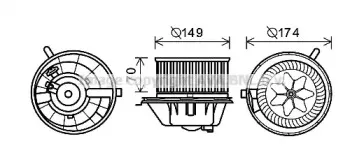 VW8342 AVA QUALITY COOLING Электродвигатель, вентиляция салона VW8342 AVA QUALITY COOLING Электродвигатель, вентиляция салона