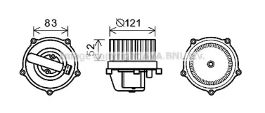 VW8345 AVA QUALITY COOLING Электродвигатель, вентиляция салона VW8345 AVA QUALITY COOLING Электродвигатель, вентиляция салона
