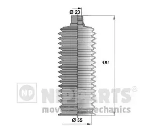 J2842026 NIPPARTS Комплект пылника, рулевое управление J2842026 NIPPARTS Комплект пылника, рулевое управление