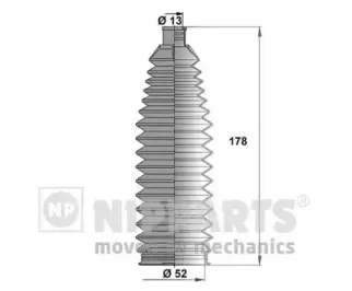 J2842027 NIPPARTS Комплект пылника, рулевое управление J2842027 NIPPARTS Комплект пылника, рулевое управление