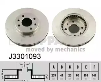 J3301093 NIPPARTS Тормозной диск J3301093 NIPPARTS Тормозной диск