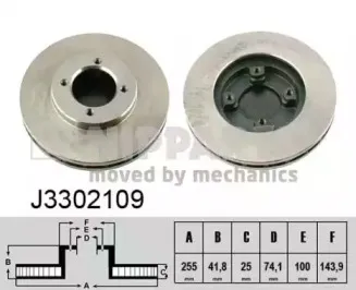 J3302109 NIPPARTS Тормозной диск J3302109 NIPPARTS Тормозной диск