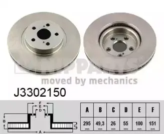 J3302150 NIPPARTS Тормозной диск J3302150 NIPPARTS Тормозной диск