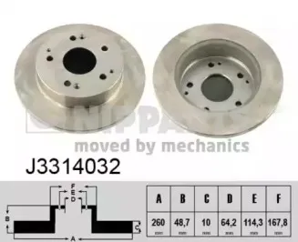 J3314032 NIPPARTS Тормозной диск J3314032 NIPPARTS Тормозной диск