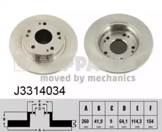 J3314034 NIPPARTS Тормозной диск J3314034 NIPPARTS Тормозной диск