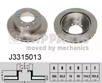 J3315013 NIPPARTS Тормозной диск J3315013 NIPPARTS Тормозной диск