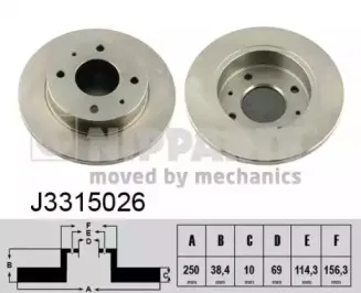 J3315026 NIPPARTS Тормозной диск J3315026 NIPPARTS Тормозной диск