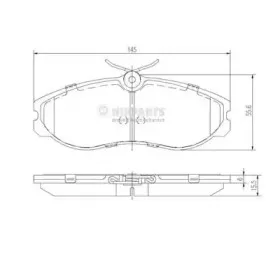J3601056 NIPPARTS Комплект тормозных колодок, дисковый тормоз J3601056 NIPPARTS Комплект тормозных колодок, дисковый тормоз