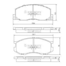 J3602039 NIPPARTS Комплект тормозных колодок, дисковый тормоз J3602039 NIPPARTS Комплект тормозных колодок, дисковый тормоз