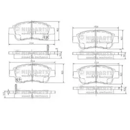 J3602086 NIPPARTS Комплект тормозных колодок, дисковый тормоз J3602086 NIPPARTS Комплект тормозных колодок, дисковый тормоз