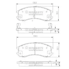 J3603031 NIPPARTS Комплект тормозных колодок, дисковый тормоз J3603031 NIPPARTS Комплект тормозных колодок, дисковый тормоз