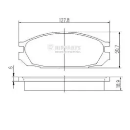 J3611032 NIPPARTS Комплект тормозных колодок, дисковый тормоз J3611032 NIPPARTS Комплект тормозных колодок, дисковый тормоз