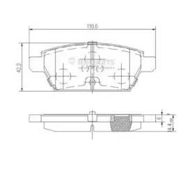 J3613019 NIPPARTS Комплект тормозных колодок, дисковый тормоз J3613019 NIPPARTS Комплект тормозных колодок, дисковый тормоз