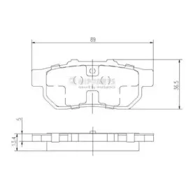 J3614007 NIPPARTS Комплект тормозных колодок, дисковый тормоз J3614007 NIPPARTS Комплект тормозных колодок, дисковый тормоз
