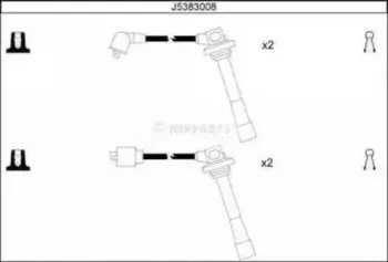 J5383008 NIPPARTS Комплект проводов зажигания J5383008 NIPPARTS Комплект проводов зажигания