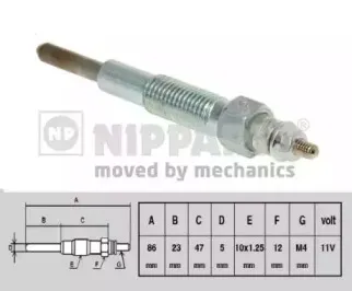 J5710301 NIPPARTS Свеча накаливания J5710301 NIPPARTS Свеча накаливания