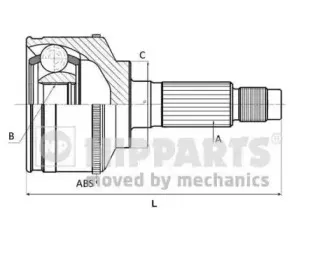 N2820313 NIPPARTS Шарнирный комплект, приводной вал N2820313 NIPPARTS Шарнирный комплект, приводной вал