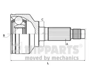 N2823135 NIPPARTS Шарнирный комплект, приводной вал N2823135 NIPPARTS Шарнирный комплект, приводной вал